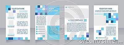 Sport event promotional blank brochure layout design. Program, schedule. Vertical poster template set with empty copy space for Vector Illustration