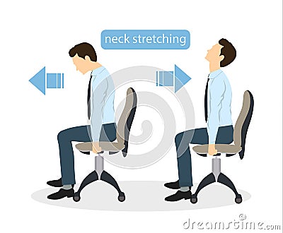 Sport exercises for office. Vector Illustration