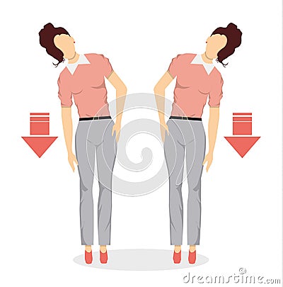 Sport exercises for office. Vector Illustration