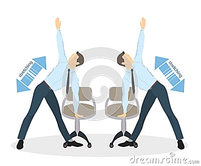 Sport exercises for office. Vector Illustration