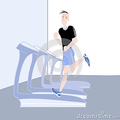 Sport exercises Cartoon Illustration