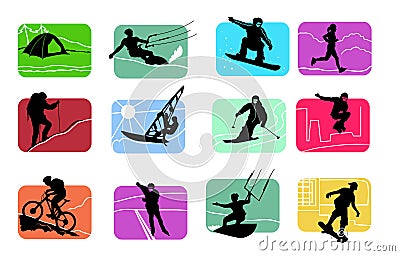 sport figures Vector Illustration