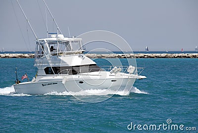 Sport Fishing Boat Stock Photo