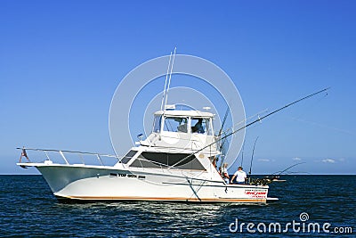 Sport Fishing Lake Ontario - Charter Boat Top Gun Editorial Stock Photo