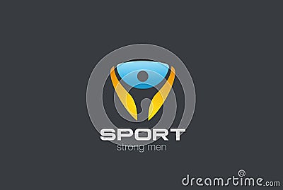 Sport Fitness Gym Logo design vector. Vector Illustration