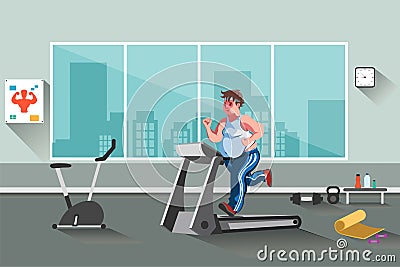 Sport Fitness Man Vector Illustration