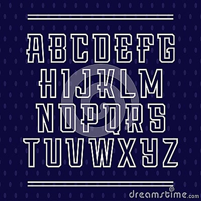 Sport font. Vector alphabet with latin letters Stock Photo