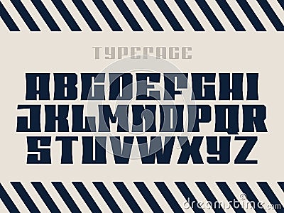 Sport font. Vector alphabet with latin letters Editorial Stock Photo