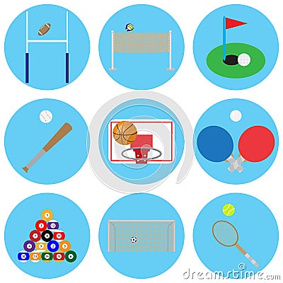 Sport game with ball Vector Illustration