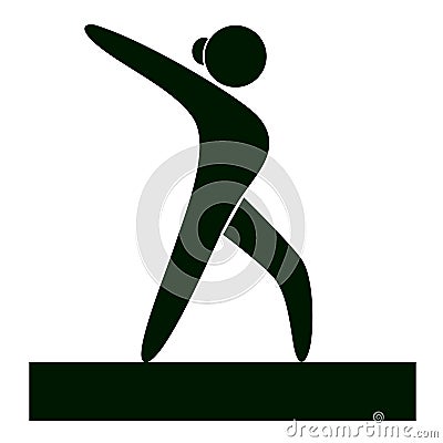 Sport gymnastics icon. Vector Illustration