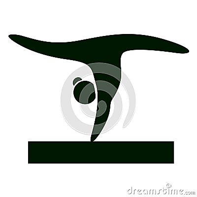 Sport gymnastics icon. Vector Illustration