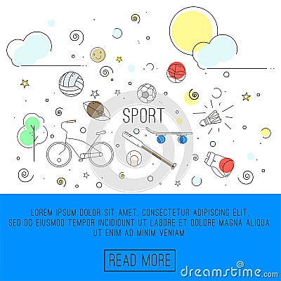 Sport or healthy lifestyle Vector Illustration