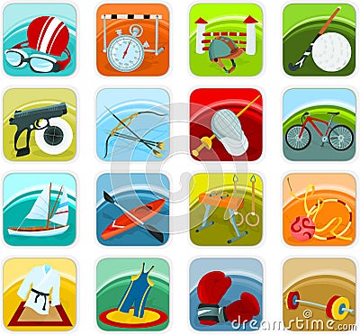 Sport icons 02 Vector Illustration