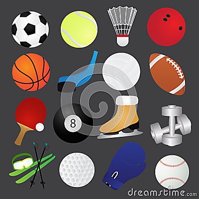 Sport Icons Collection Vector Illustration