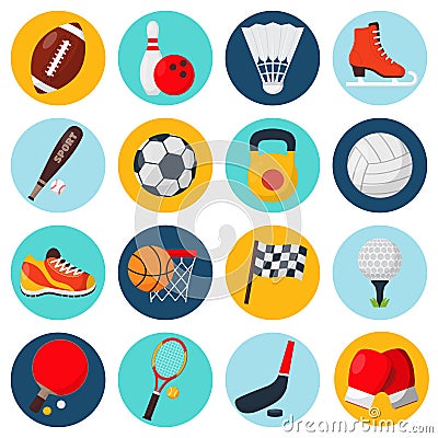 Sport Icons Set Vector Illustration