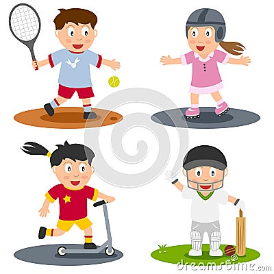 Sport Kids Collection [5] Vector Illustration