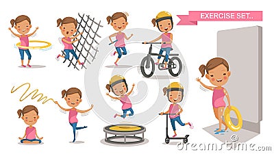 Sport Kids Vector Illustration