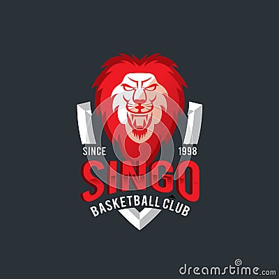 Sport Lion Creative Concept Logo Design Template Vector Illustration