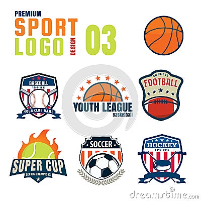 Sport logo design set Vector Illustration