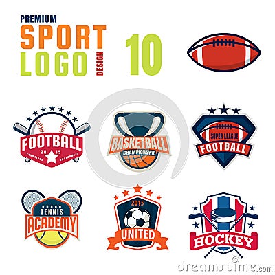 Sport logo design set Vector Illustration