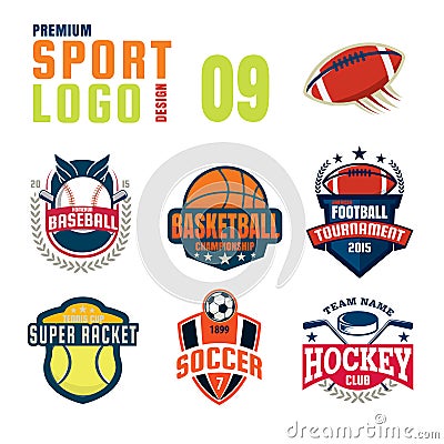 Sport logo design set Vector Illustration