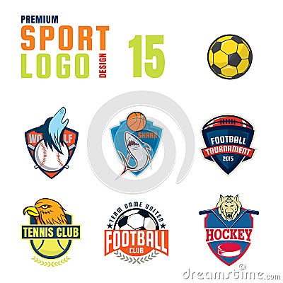 Sport logo design set Vector Illustration