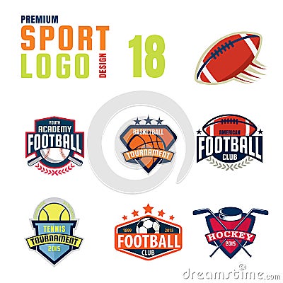 Sport logo design set Vector Illustration