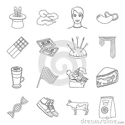 Sport, medicine, country and other web icon in outline style.atelier, food, animal icons in set collection. Vector Illustration