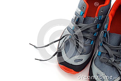 Sport men`s running shoes or for everyday walking on white background Stock Photo