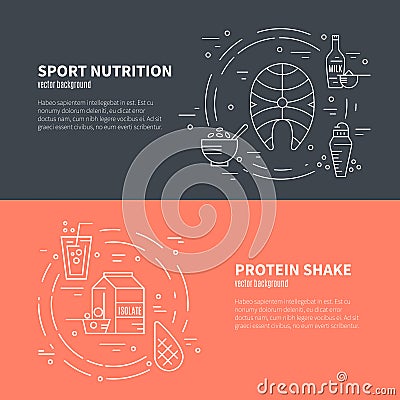 Sport Nutrition Vector Illustration