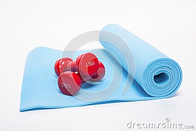 Sport objects equipment isolated healthy active lifestyle Stock Photo