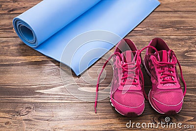 Sport objects equipment isolated healthy active lifestyle Stock Photo