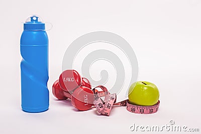 Sport objects equipment isolated healthy active lifestyle Stock Photo