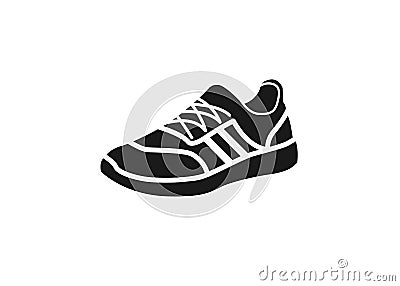 Sport shoe icon silhouette Vector Illustration