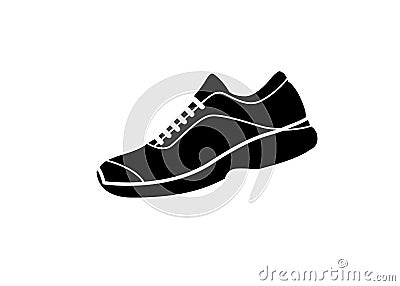 Sport shoe icon silhouette Vector Illustration