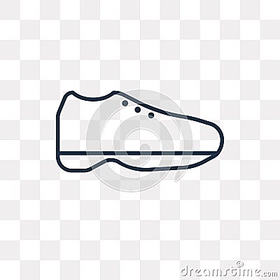 Sport Shoe vector icon isolated on transparent background, linear Sport Shoe transparency concept can be used web and mobile Vector Illustration