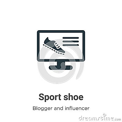 Sport shoe vector icon on white background. Flat vector sport shoe icon symbol sign from modern blogger and influencer collection Vector Illustration