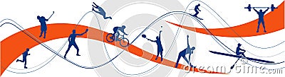 Sport silhouettes Vector Illustration