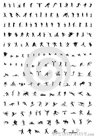 Sport silhouettes Vector Illustration
