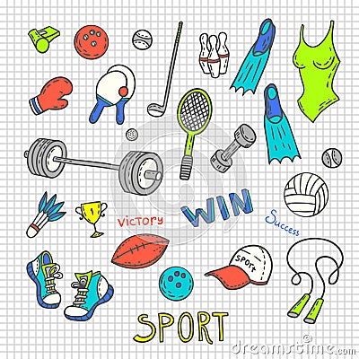 Sport sketches Vector Illustration