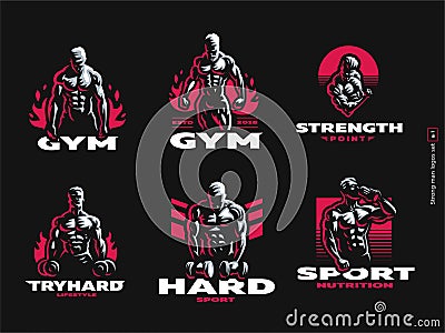 Sport. Sporty and athletic man. Vector Illustration