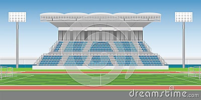 Sport stadium grandstand to cheering sport . Vector Illustration