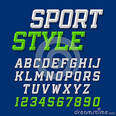 Sport style typeface Vector Illustration