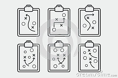 Sport tactical board design icon vector illustration Vector Illustration