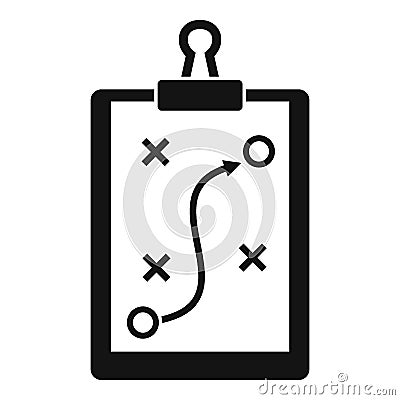 Sport tactical board icon, simple style Vector Illustration