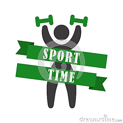 Sport time icon vector illustration design isolated Vector Illustration