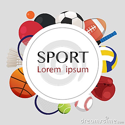 Sports equipment vector design Vector Illustration