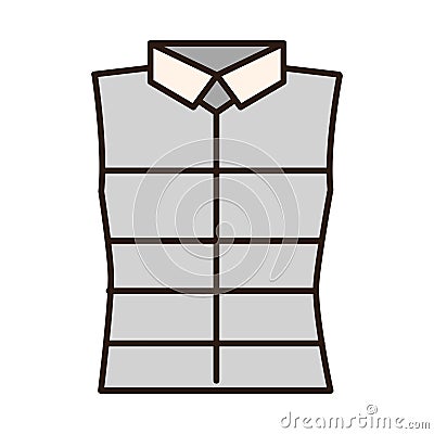 Sport vest mens clothing line and fill icon Vector Illustration