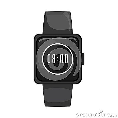 sport watch tracker cartoon vector illustration Vector Illustration