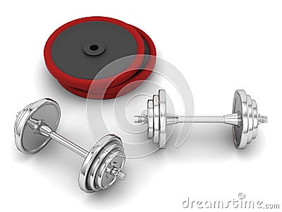 Sport weights Stock Photo